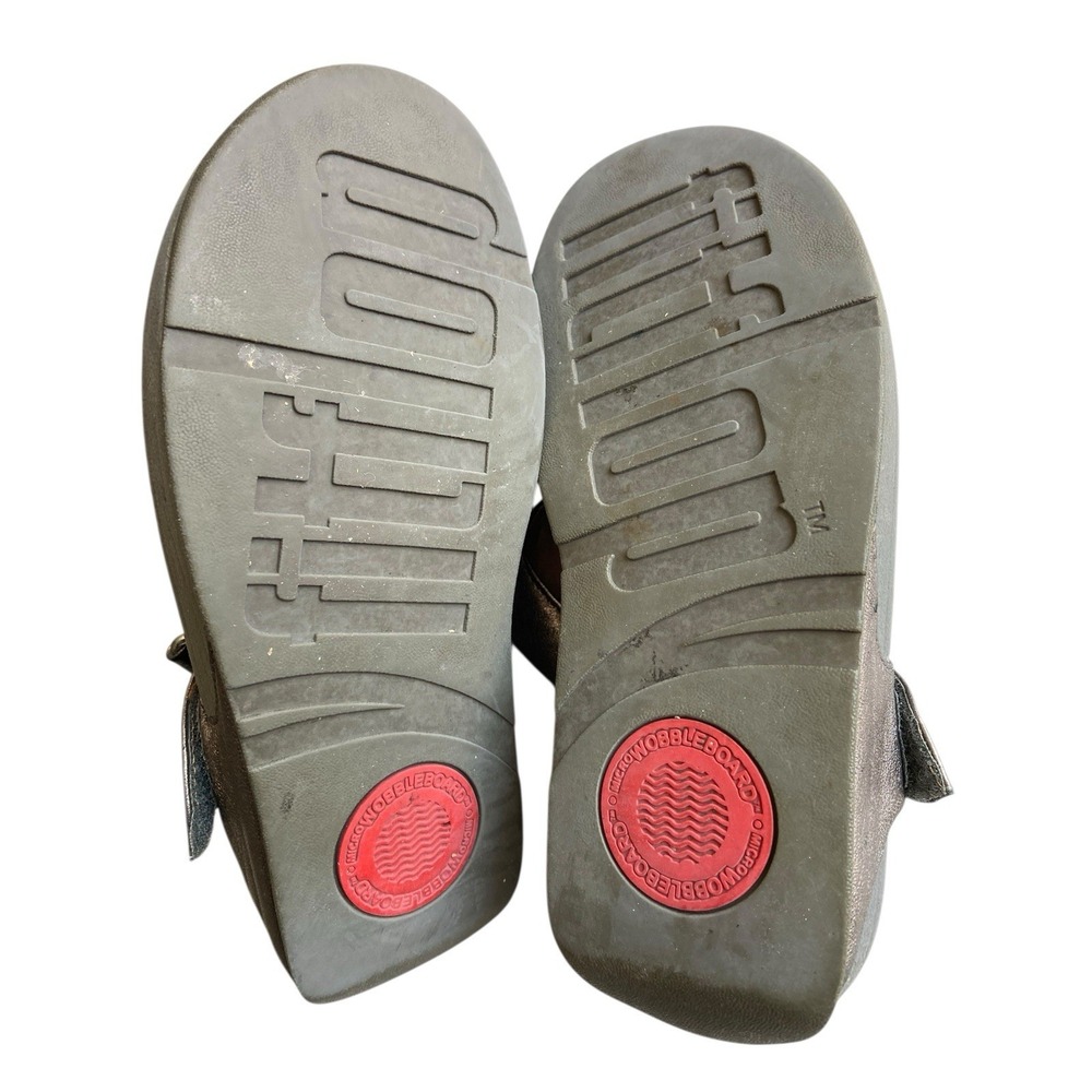 FitFlop Lulu Adjustable Leather Toe Post Sandals Size 6 Bronze Comfort Ergonomic - Picture 5 of 9